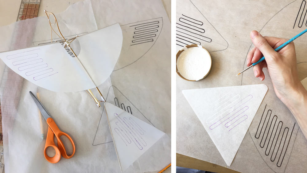 The Flying Martha by Haptic Lab. A flying pigeon toy powered by a rubber band