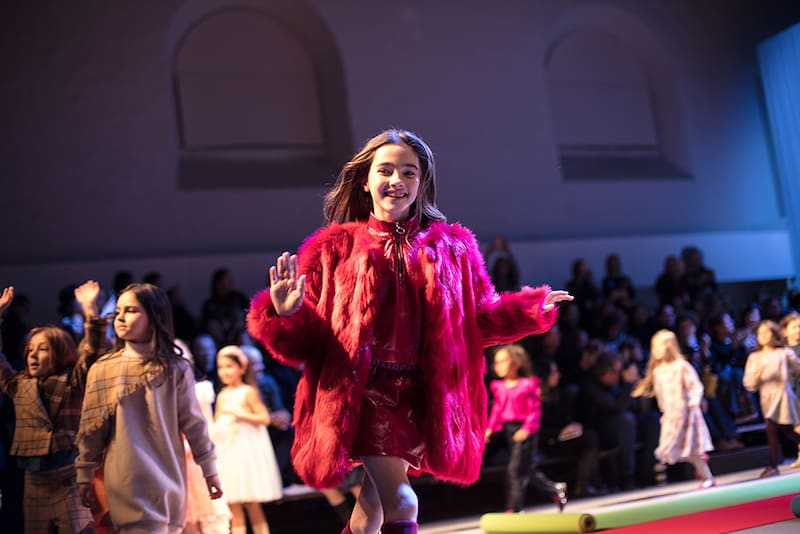 kid's fashion AW18 - Andorine at KidzFizz Colour Carpet runway show at Pitti Bimbo 86