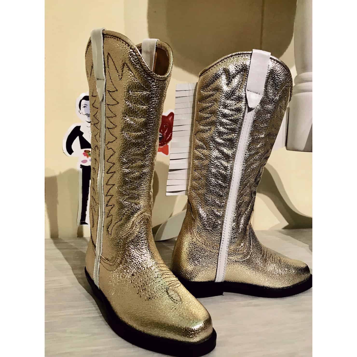 Pitti Bimbo 88 - metallic trends boots