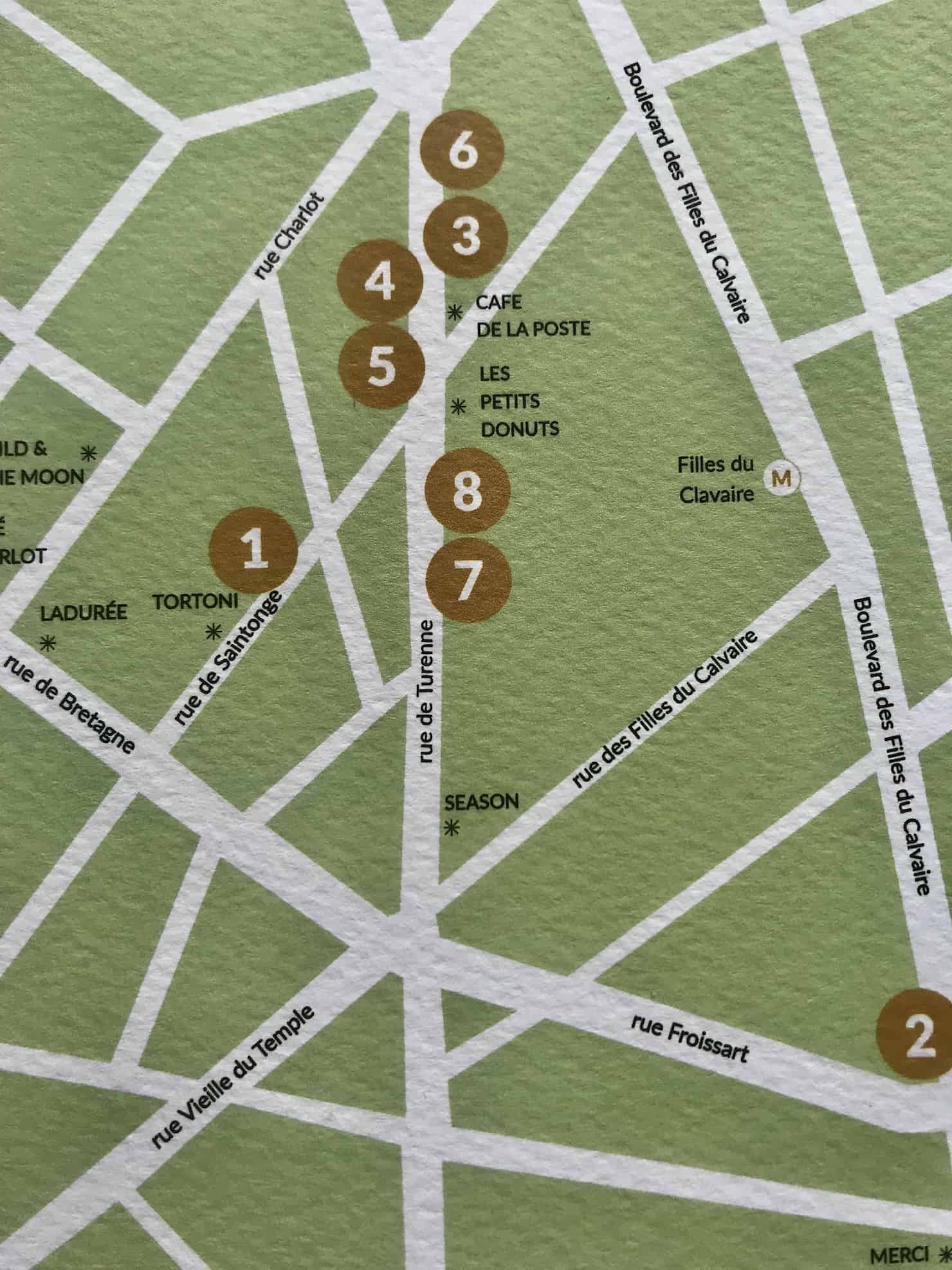 Kid week Rue De Turenne le Marais showroom map